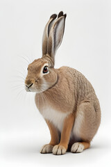 Obraz premium Rabbit isolated on white background, studio shot. 3D rendering.
