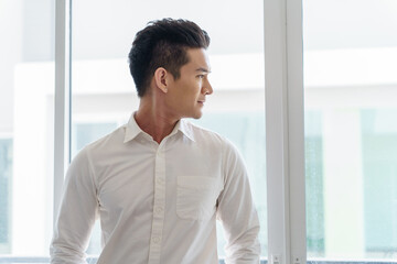 Fototapeta premium Handsome young asian man Businessman &nbsp;in the office