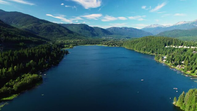 Breathtaking Alta Lake Aerial in Whistler Canada