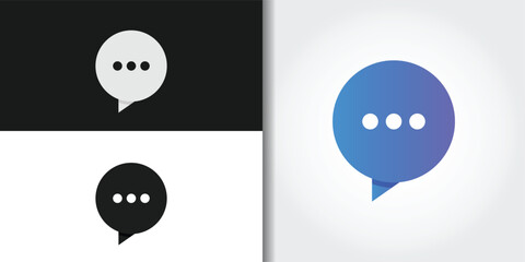 bubble chat logo set