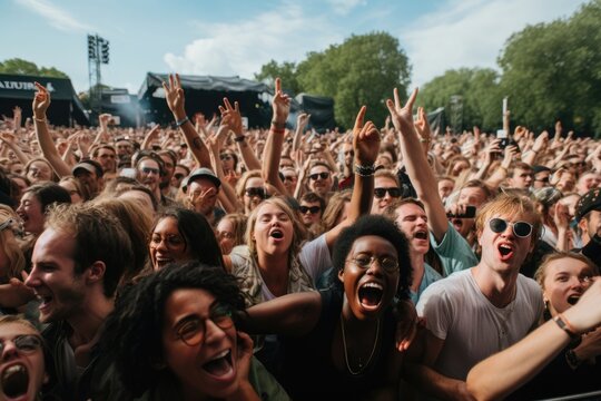 Event audience crowd entertainment fun concert happy show musical festival person