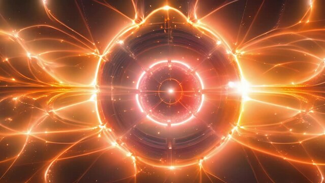 hypnotizing fusion light symbolism, solar flares project zodiac signs into vastness space, reminding vast interconnectedness universe.