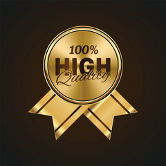 Luxury golden badges and labels. Retro vintage circle badge design