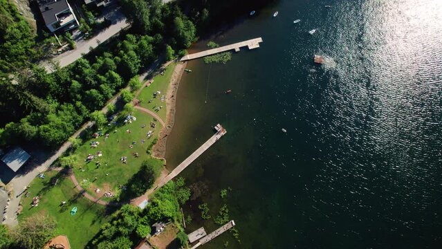 Lakeside Park Aerial at Alta Lake in Whistler BC