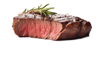 Isolated Grilled Steak On Transparent / No Background. Generated with AI.