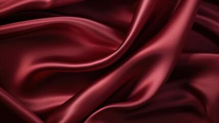 Dark red silk texture with soft waves