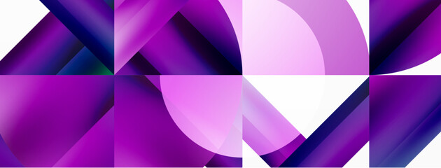 Immerse in minimalistic charm - squares and circles converge in perfect balance. With subdued palette, tiled arrangement creates atmosphere of quiet sophistication, embodying contemporary elegance