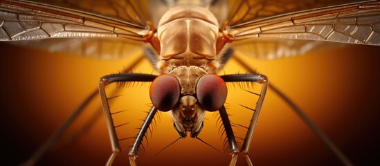 mesmerizing natural world a giant mosquito its intricate wing patterns revealed through a closeup macro lens exudes both awe and apprehension among observers captivated by the fascinating m