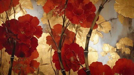 Creative Gold Foil Chinese Painting