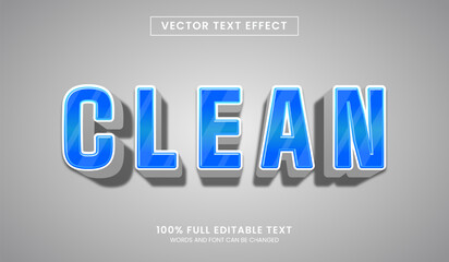 Design editable text effect, Clean 3d bold vector illustration