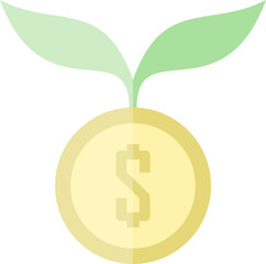 Growing money icon