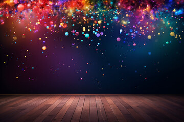 christmas background with lights and stars