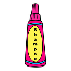 plastic shampoo bottle vector illustration