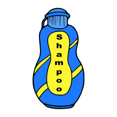 shampoo bottles vector illustration