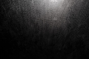 white black glitter texture abstract banner background with space. Twinkling glow stars effect. Like outer space, night sky, universe. Rusty, rough surface, grain. - obrazy, fototapety, plakaty
