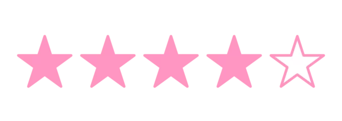 Deurstickers シンプルなピンク色の4つ星マーク © maru