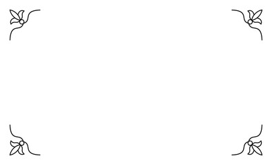 black ornament outline on white background