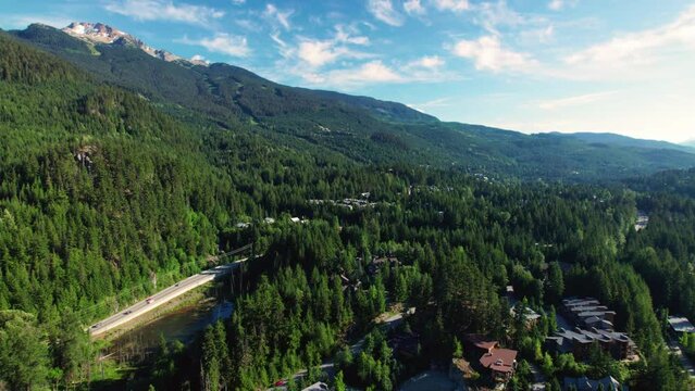 Whistler Canada Aerial with Sea to Sky Highway