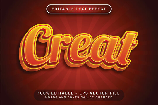 gread 3d text effect and editable text effect