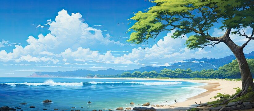 midst of a scorching summer they embarked on a travel adventure seeking solace embrace of natures beauty the mesmerizing blue sea the rhythmic waves and the lush trees that provided them re