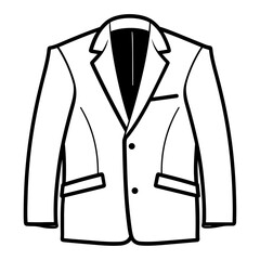 Simple Hand Drawn Illustration of Man's Suit. SVG Vector