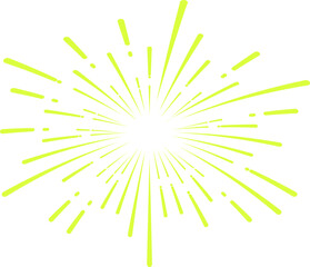 Obraz premium yellow fireworks burst