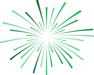 Obraz premium green fireworks burst