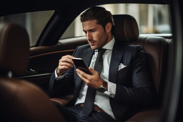 businessman in car
