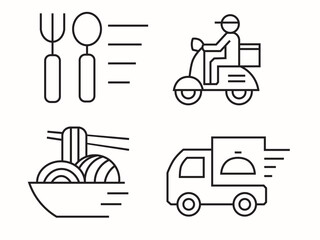 Delivery Food Icons
