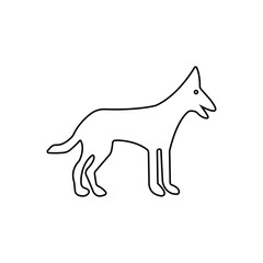Dog vector paint by illustrator .A Dog black Silhouette vactor . A Dog black Silhouette  vactor.