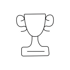 Black Square Button black Trophy .Trophy icon on black round vector button .Trophy Icon Flat Graphic Design