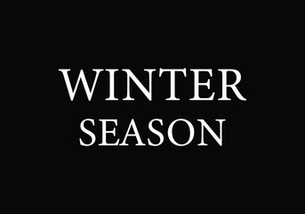 Winter Season text design illustration