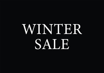 Winter Sale stylish text illustration design