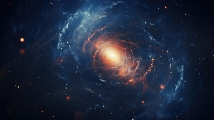 Spiral galaxy, interstellar scenery, galaxies, planets, space, futuristic world, space world,...