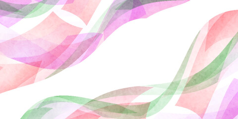 Fototapeta premium 波 和柄 カラフル 模様 背景 