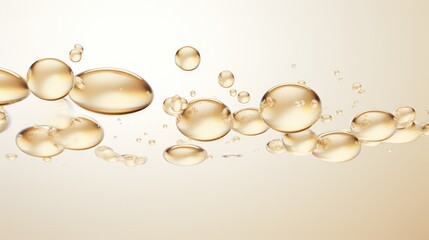 Water drops in the style of light gold and pure white.