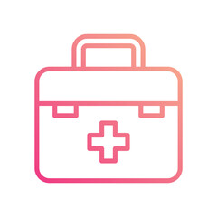 First Aid Kit icon isolate white background vector stock illustration.