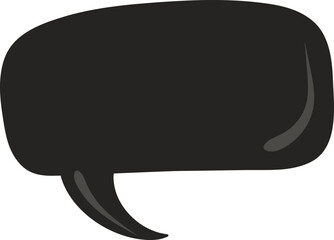 Black Speech bubble, speech balloon,