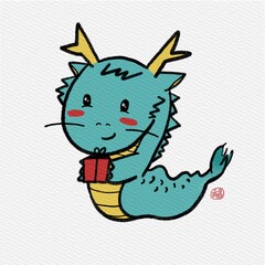 갑진년 일러스트 & 캘리그라피