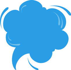 Blue Speech bubble, speech balloon,