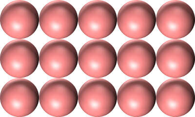 Pink 3D bubbles, dot or ball connect together as grid, repeat seamless pattern design for fabric print of t-shirt paint screen