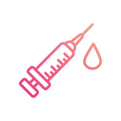 Injection icon isolate white background vector stock illustration.
