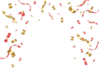 赤金のリボン装飾フレーム背景