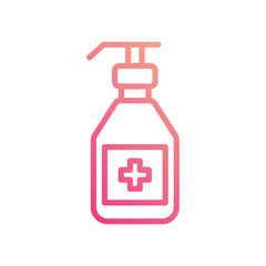 Obraz premium Sanitizer icon isolate white background vector stock illustration.