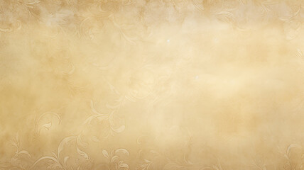 background, vintage parchment wallpaper covered with delicate floral ornament, delicate soft color, autumn warm blank form