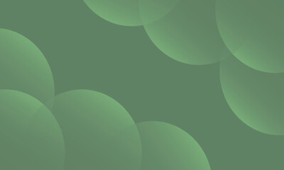 Abstract Green Background With Circles