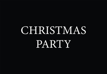 Christmas Party beautiful text illustration design