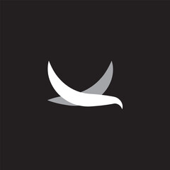 wing bird logo simple icon design.