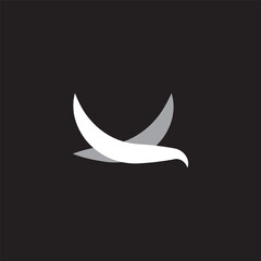 Obraz premium wing bird logo simple icon design.