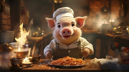 豚の調理師
